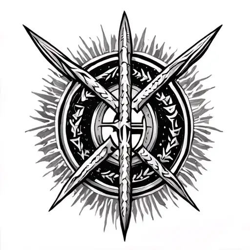 Nordic Runes Spine Tatoo