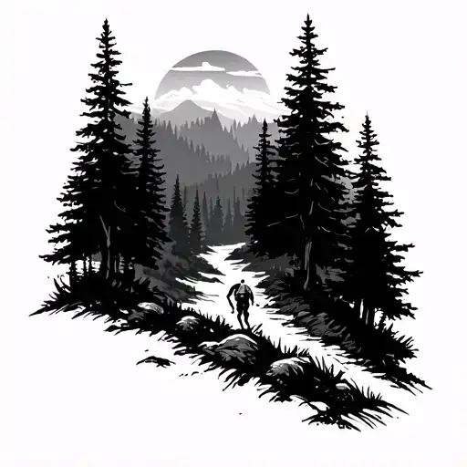 Neck Tattoo On A Trail Run Incorporate Nature