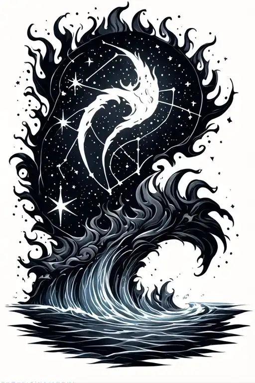 Fire And Water And Star Constellation