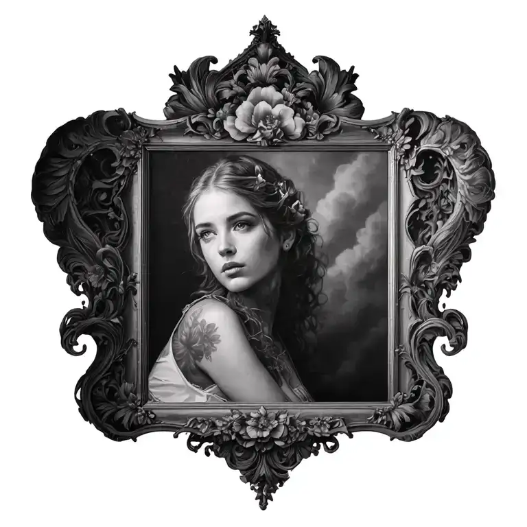 Giant Picture Frame Cover Entire Back But Empty In The Middle