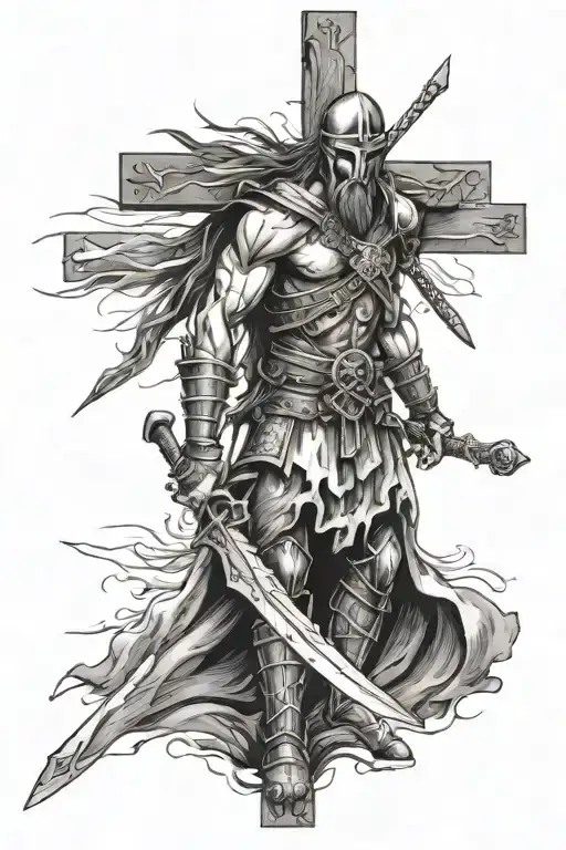 A Warrior Carries A Cross