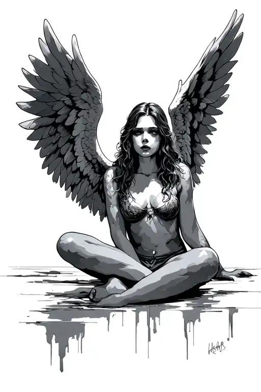 Fallen Angel Sitting