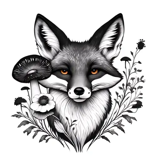 Fox Flowers Moon Mushrooms