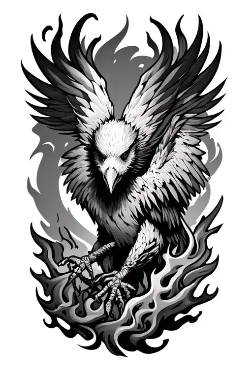 Phoennix Half Sleeve With Fire