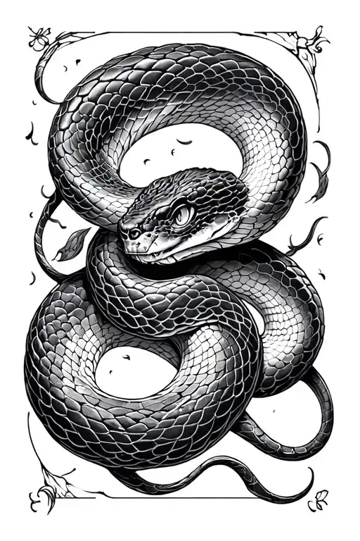 Rather Dark Two-headed Snake