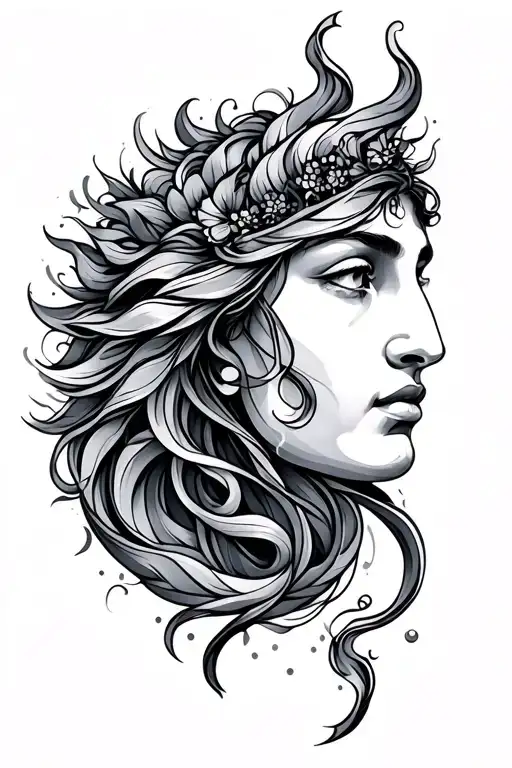 Virgo And Aquarius Symbol Integrated