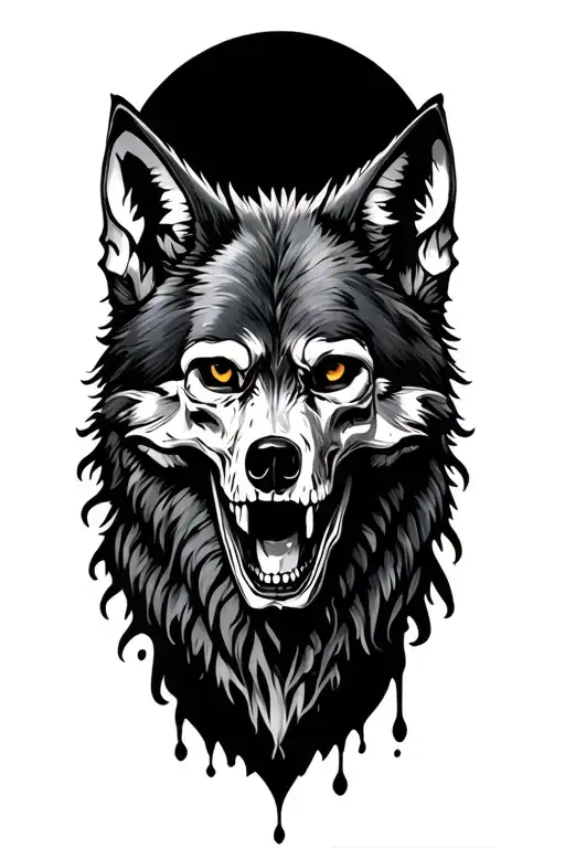 Born Sept 27 1990 Wolf And Skull
