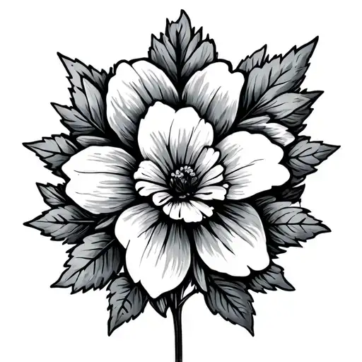 Recovery Symbol Made Out Of Larkspur Flower