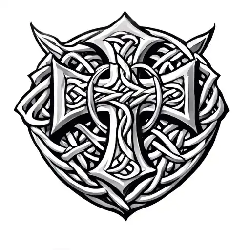 Celtic Cross Intertwined