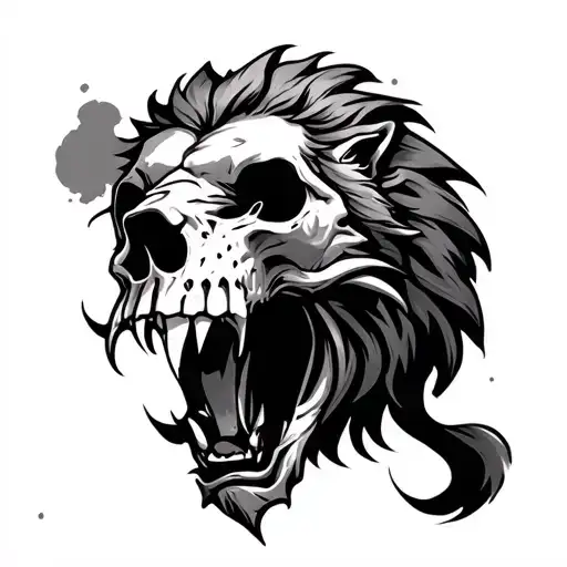 Roaring Lion Skull