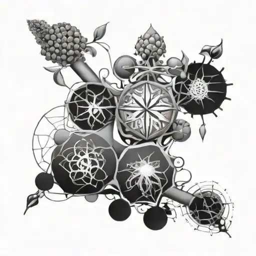 An Abstract Representation Of The Endocannabinoid System With Thc And Cbd Receptors