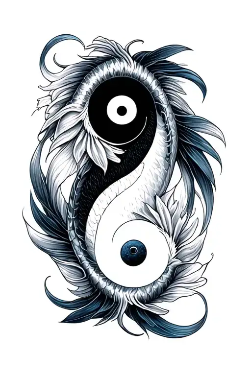 Japanes Fish Yin Yang