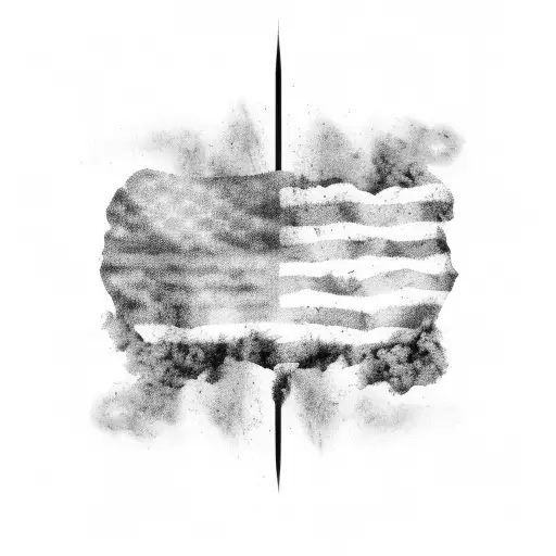 Black Usa Flag For Calf