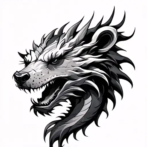 Dragon And Bear Head