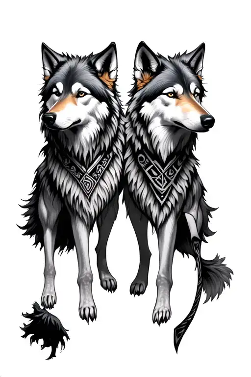 Nordic 2 Wolves Skoll