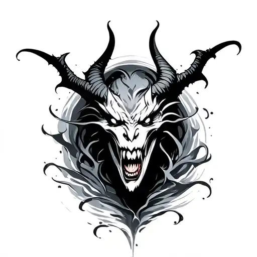 Waterline With Demon Shadow