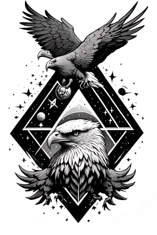 Eagle And Triangle Power Cosmos