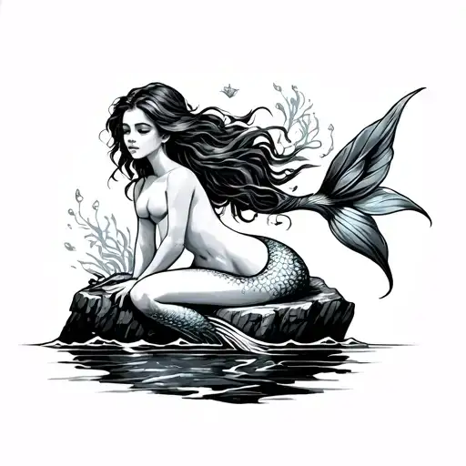 Mermaid On Rock