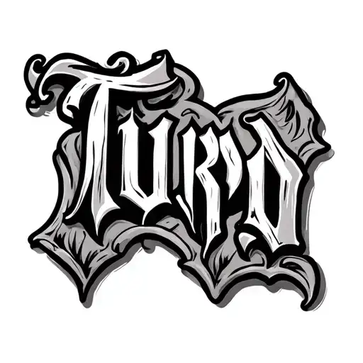 The Word Turd In Old English Letters