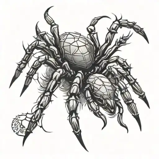 Spider With Xiii Carved