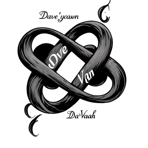 Infinity Symbol With Names Dave'yawn And Davaeah
