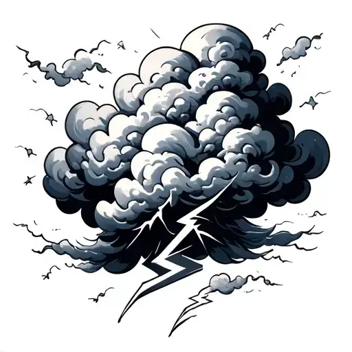 Cloud With Lightning Bolt