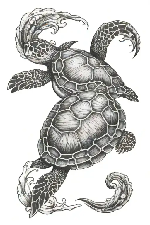 Sea Turtle And Ocean