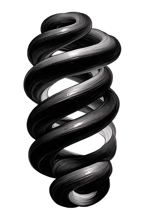 Simple Double Helix With Fade Brush Strokes