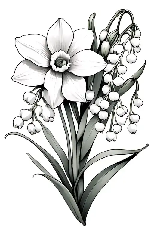 Daffodil & Lily Of The Valley Flower