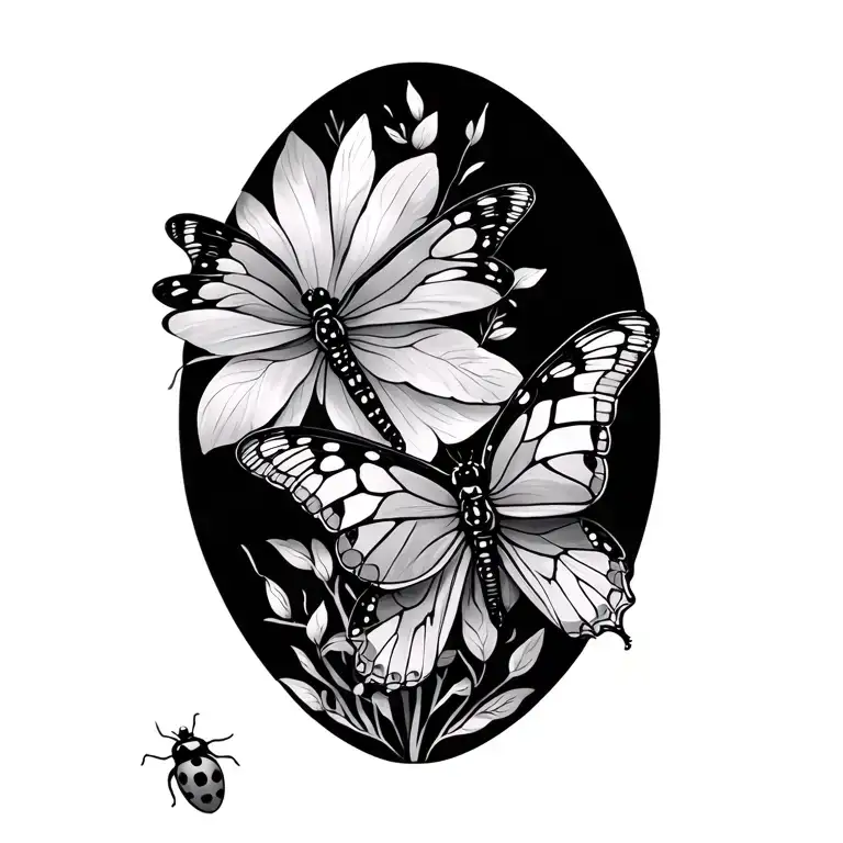 Butterflies Dragonflies And Lady Bugs