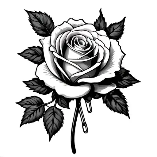 Rose With Safety Pin