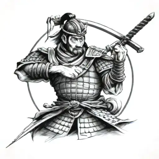 Samurai Warrior Japanese Theme Arm