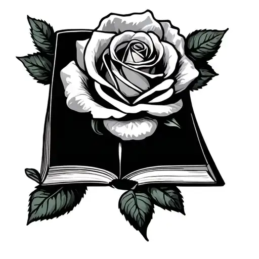 A Book With A Rose