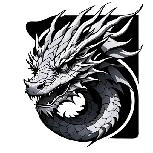 Dragon With Libra Zodiac Sign
