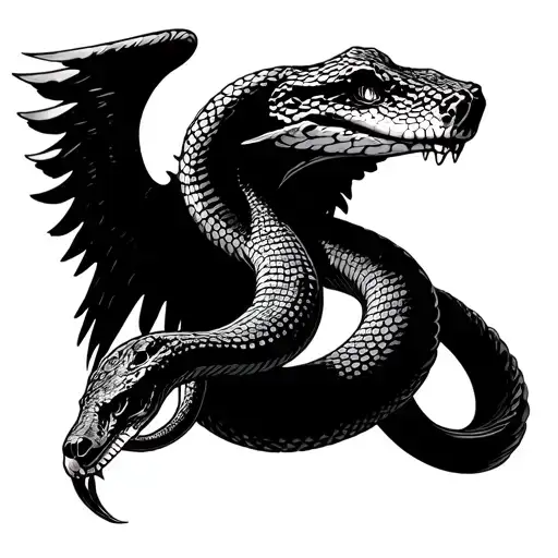 Angel Cutting Snake Head Off