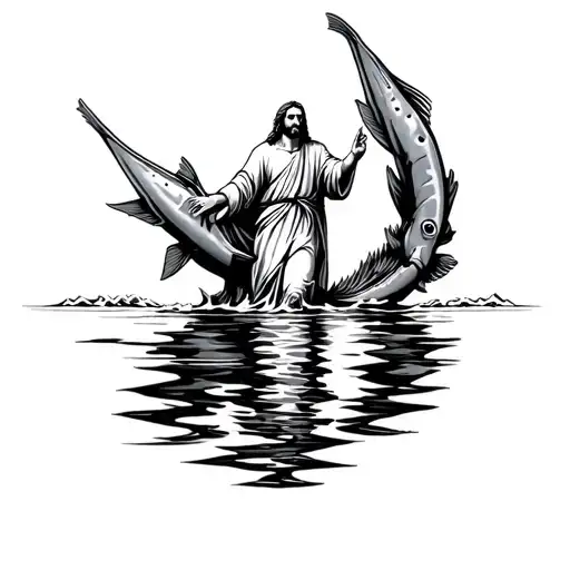 Jesus Walking On Water From The Fish Perspective