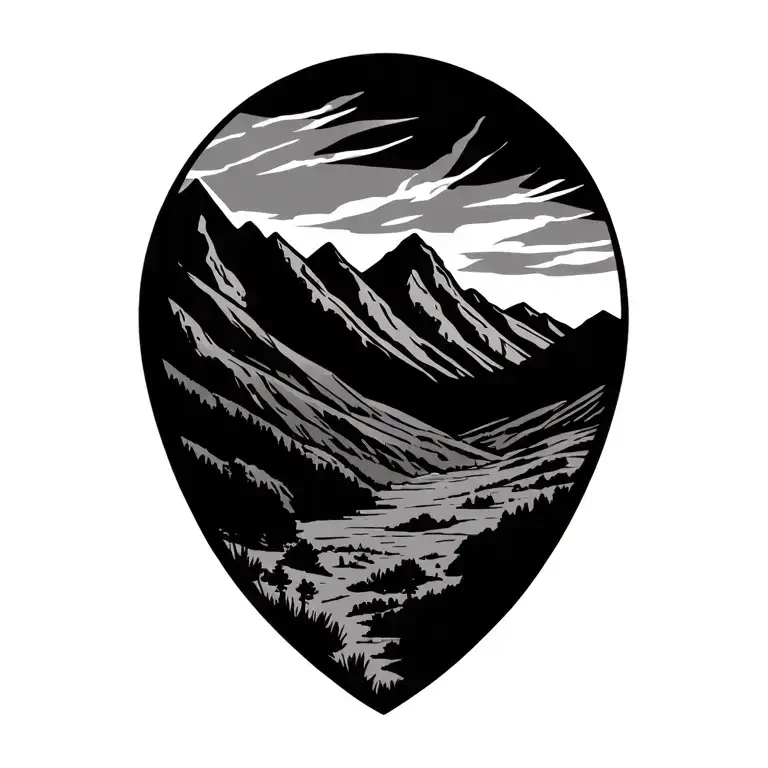 Outline Of Nevada With Mountains Inside