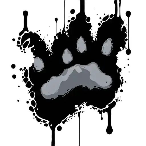 Dog Paw Print Sunken