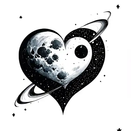 Heart Orbiting The Moon