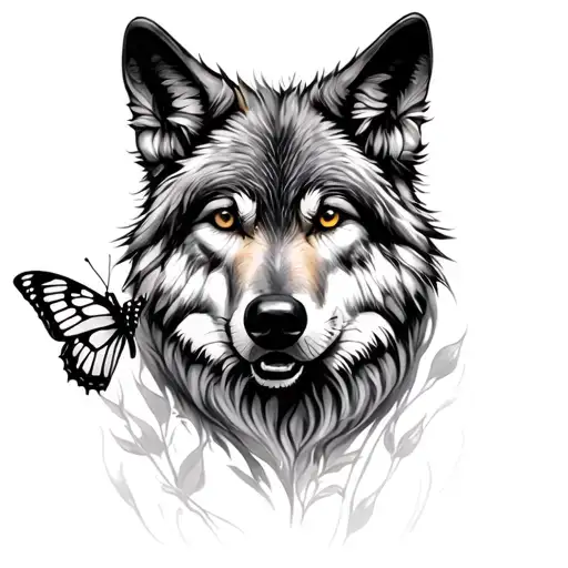 Lupus Wolf And Butterfly