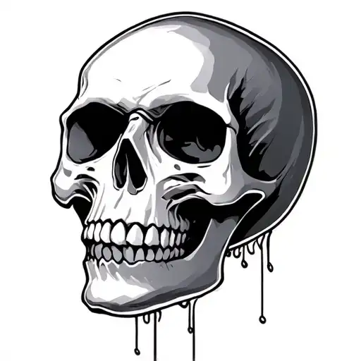 Skull Black And Grey