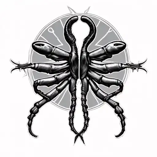 Cancer Zodiac Sign With Faded Gemini Zodiac Sign In The Background