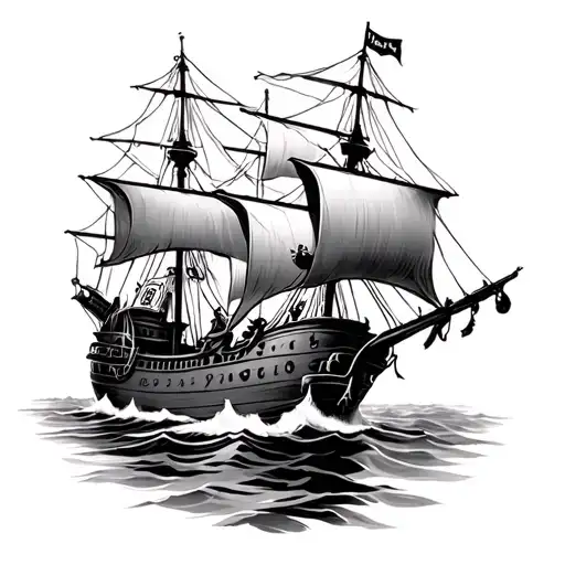 The Cracken Attacking Pirate Ship