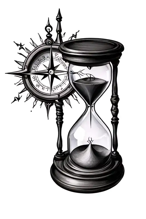 Compass And Hour Glass