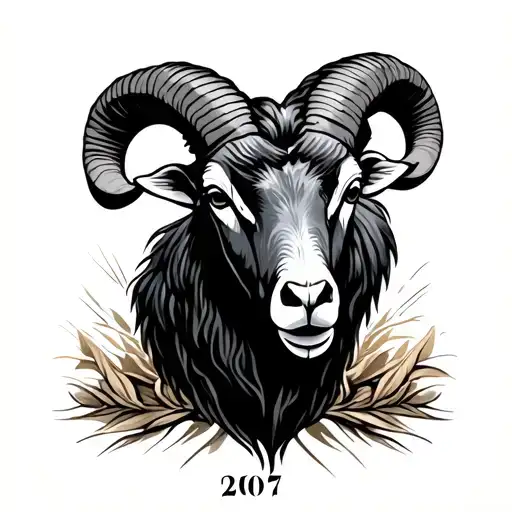 Small Ram With 2007 In Roman Numerals