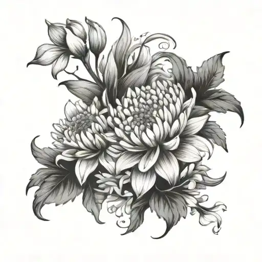 Chrysanthemum And Lily Flower