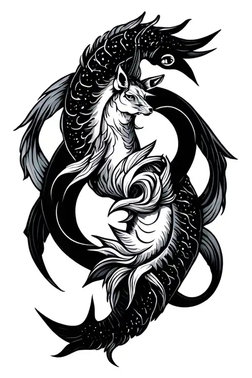 Sagittarius Pisces And Taurus Zodiac Symbol