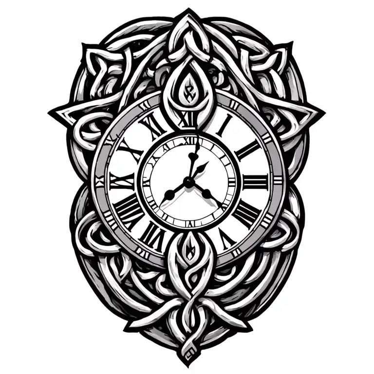Celtic Trinity Clock Face