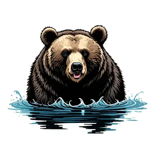 Bear And Water