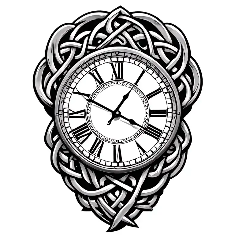 Celtic Trinity Knot Clock Face